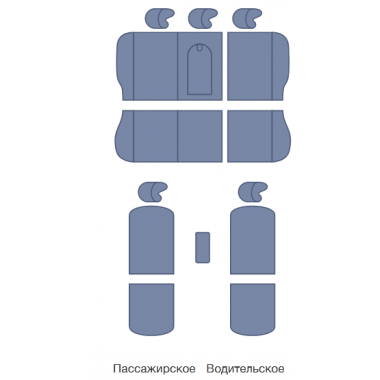 Чехлы из алькантары ромб на Hyundai Terracan (2001-2007) Черный + Серый