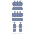 Чехлы из алькантары ромб на Hyundai Staria 8 мест (2021-2023) Коричневый + Коричневый