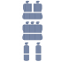 Чехлы из экокожи ромб на Lada Largus 7 мест (2012-2021) сплошной (3 ряд - 50/50) Черный + красная строчка