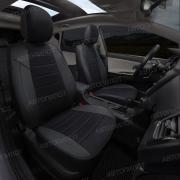 Чехлы на Hyundai Staria 8 мест (2021-2023), Алькантара, Черный + Черный
