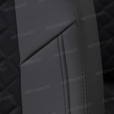Чехлы из алькантары ромб на Audi A1 Sportback (2010-2018) Черный + Черный