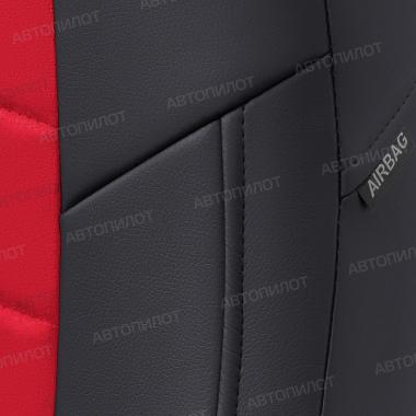 Чехлы из алькантары на Audi A1 Sportback (2010-2018) Черный + Красный