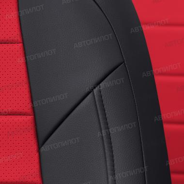 Чехлы из экокожи на Audi A1 Sportback (2010-2018) Черный + Красный