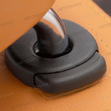 Чехлы из экокожи на Audi A1 Sportback (2010-2018) Оранжевый + Черный
