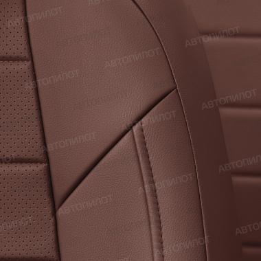 Чехлы из экокожи на Mazda CX-5 (2017-2022) Drive Темно-коричневый + Темно-коричневый